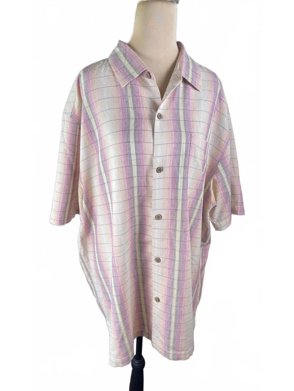 Tommy Bahama Men's XL Silk/Cotton Blend Button-Up Shirt